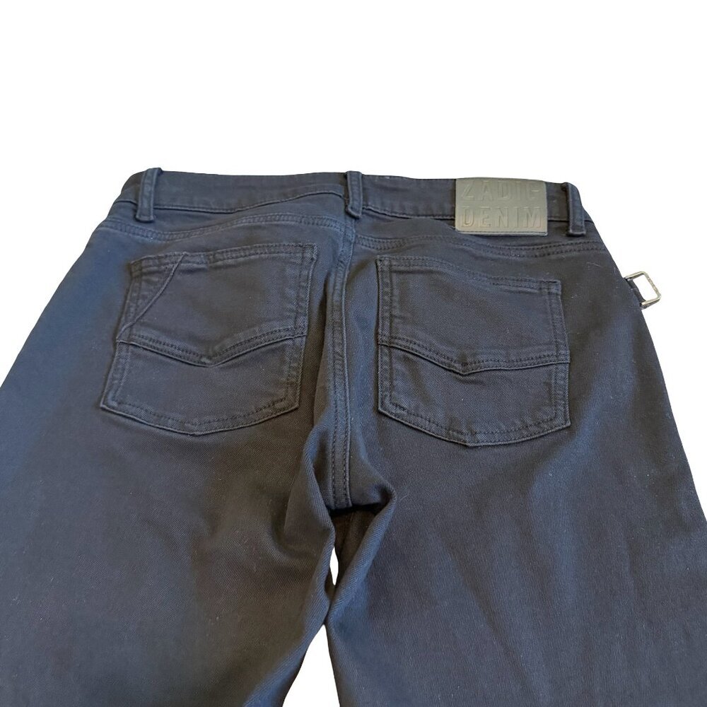 Zadig & Voltaire Ava Perm Black Mid-Rise Jeans Cropped Length Size 26 Women's - Picture 8 of 13